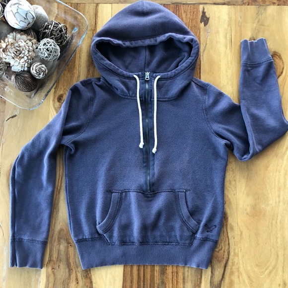 💥FINAL PRICE DROP💥 American Eagle -MED- 3/4 Zip Up Hoody in chocolate brown - Picture 12 of 12